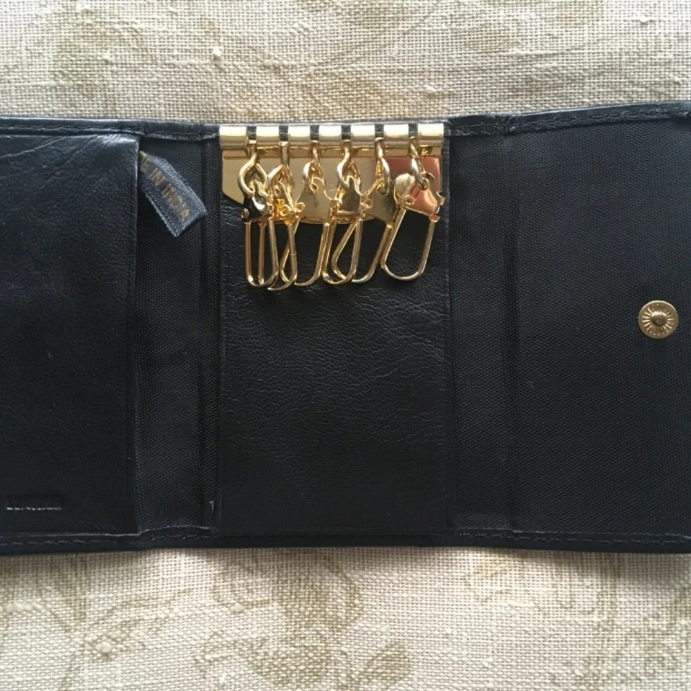 Vintage Leather Key Hold - ECHT PRYM Snap - Black